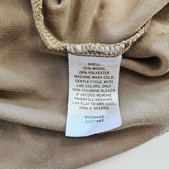 Open Edit Wear Two Ways V-Neck Sleeveless Knit Side Slit Midi Dress Olive Dusk S - Picture 9 of 10